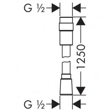 Шланг для душа Hansgrohe Isiflex (28249000) (1,25 м) контроль напора