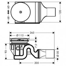 Сифон для душа Hansgrohe Raindrain 90 XXL (60067000)