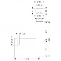 Сифон для раковины Hansgrohe Flowstar (52100000)