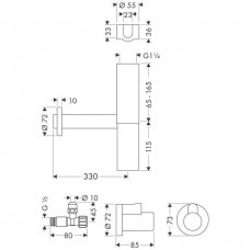 Сифон для раковины Hansgrohe Flowstar (52120000) (набор)