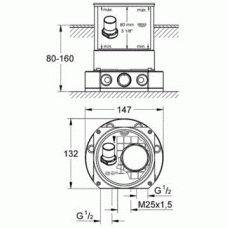 Скрытая часть Grohe (45984001)