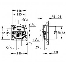 Скрытая часть Grohe Rapido SmartBox (35600000)