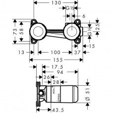 Скрытая часть Hansgrohe (13622180)