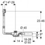 Слив-перелив для ванны Geberit Uniflex New (150.758.21.1) с кнопкой слива