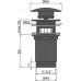 Сливной набор для раковины AlcaPlast (A392BLACK) черный матовый