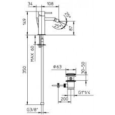 Смеситель для биде Bossini Oki (Z005401.030) хром