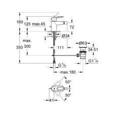 Смеситель для биде Grohe BauLoop (23338000)