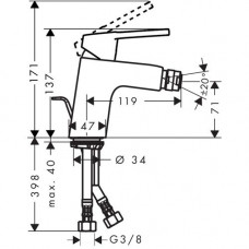 Смеситель для биде Hansgrohe Logis Loop (71250000)