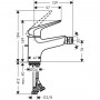 Смеситель для биде Hansgrohe Novus (71142000)