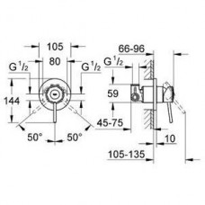 Смеситель для душа Grohe BauClassic (29048000) скрытого монтажа