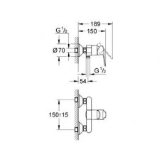 Смеситель для душа Grohe BauEdge (23333000)