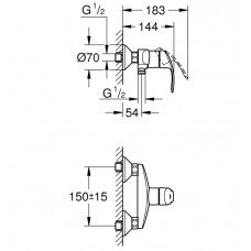 Смеситель для душа Grohe Eurosmart (33555003)