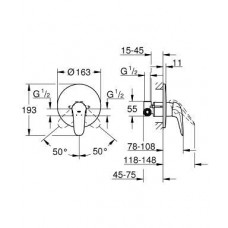 Смеситель для душа Grohe Eurostyle New (23725003) скрытого монтажа