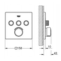 Смеситель для душа Grohe SmartControl (29149000) скрытого монтажа