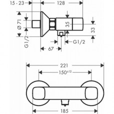 Смеситель для душа Hansgrohe Logis (71263000)