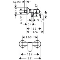 Смеситель для душа Hansgrohe Logis (71600000)