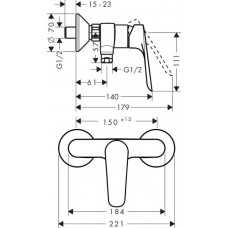 Смеситель для душа Hansgrohe Logis E (71602000)