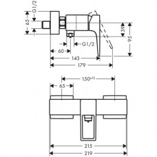 Смеситель для душа Hansgrohe Metropol Loop (74560000)