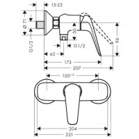 Смеситель для душа Hansgrohe Novus (71060000)