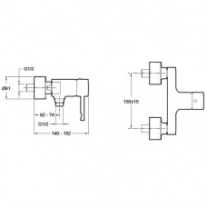 Смеситель для душа Jacob Delafon Cuff (E45533-CP)