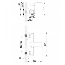 Смеситель для душа Lemark Plus Grace (LM1503C)