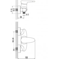 Смеситель для душа Lemark Status (LM4403C)