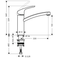 Смеситель для кухни Hansgrohe Focus E2 (31806000)