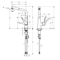 Смеситель для кухни Hansgrohe Metris (14821000)