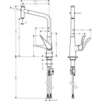 Смеситель для кухни Hansgrohe Metris Select (14884000)