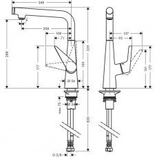 Смеситель для кухни Hansgrohe Talis Select S (72820000)