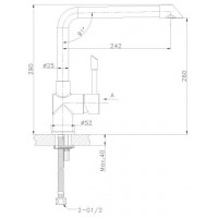 Смеситель для кухни Lemark Expert (LM5074S) нержавеющая сталь