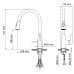 Смеситель для кухни Timo Saona (2336/03FL) с выдвижной лейкой, черный