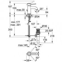 Смеситель для раковины Grohe BauClassic (23161000)