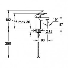 Смеситель для раковины Grohe BauEdge (23330000)