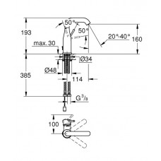 Смеситель для раковины Grohe Essence New (23480001)