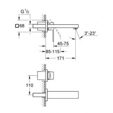 Смеситель для раковины Grohe Eurocube (19895000)