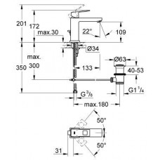 Смеситель для раковины Grohe Eurocube (23445000)