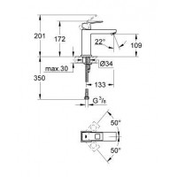 Смеситель для раковины Grohe Eurocube (23446000)