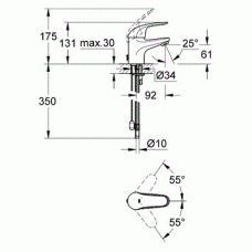 Смеситель для раковины Grohe Euroeco (32881000)