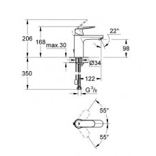 Смеситель для раковины Grohe Eurosmart Cosmopolitan (23326000)