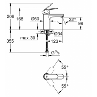 Смеситель для раковины Grohe Eurosmart Cosmopolitan (23327KW0) черный сатин