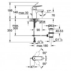 Смеситель для раковины Grohe Eurosmart Cosmopolitan (32825000)