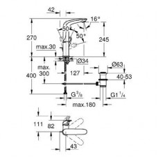 Смеситель для раковины Grohe Eurostyle New (23569LS3)