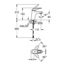 Смеситель для раковины Grohe Eurostyle New (32468003)