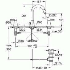 Смеситель для раковины Grohe Grandera (20389000)