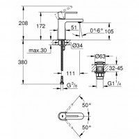 Смеситель для раковины Grohe Plus (33163003)