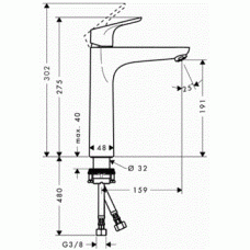 Смеситель для раковины Hansgrohe Focus E (31518000)