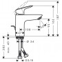 Смеситель для раковины Hansgrohe Logis 100 (71100000)