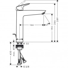 Смеситель для раковины Hansgrohe Logis 190 (71090000) высокий