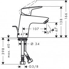 Смеситель для раковины Hansgrohe Logis 70 (71070000)